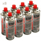 Pack de 8 cartouche gaz camper gaz 227gr butane  - bouteille de gaz à baillonnette 227 gr - bonbonne pour réchauds camping