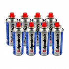 Pack de 8 cartouches gaz alpentech 227g butane bouteille de gaz un2037 bonbonne pour réchauds et désherbeurs thermiques