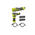 Pack ryobi 4v gonfleur - 6,9 bars - brosse motorisée - 2 batteries 2,0ah