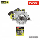 Pack ryobi scie circulaire brushless 18v oneplus 60mm r18cs7-0 - lame carbure 184mm 24 dents csb184a1