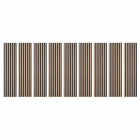 Lot de 9 revêtement tasseaux bois 120x30x1 cm - pack lit 180 à 200 cm - lamelles chêne clair fond noir 3,24 m²