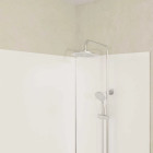 Pack 2 Panneaux muraux en aluminium blanc 80+120×210 cm + Profilés chrome - WALL'IT Aurlane - PACP316