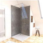 Pack de 2 Panneaux Muraux Pierre Silver Grey 90x210 cm avec Profilés ANODISE BRILLANT - STONE’IT Aurlane - PACP248