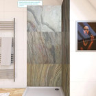 Pack de 2 Panneaux muraux Pierre Wood Stone 90x210 cm avec profilés anodisé brillant - STONE’IT Aurlane - PACP249