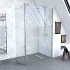 Pack paroi de douche a l’italienne - Verre transparent 6mm – paroi + Barre de fixation recoupable Aurlane - FAC435