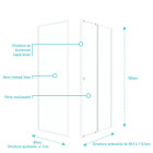 Pack porte de douche coulissante blanc 100x185cm + retour 80 verre transparent 5mm - WHITY SLIDE 100 Aurlane - PACF022