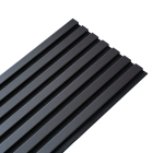 Panneau tasseaux bois 250 x 30 x 2 cm - lamelles noir fond noir - 0,75m²