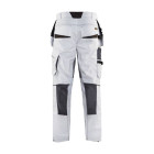 Pantalon de travail peintre blaklader +stretch poches flottantes blanc/gris foncé 10961330 - Taille au choix