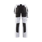 Pantalon X1900 peintre stretch femme Blanc/Noir 79101000 - Taille au choix