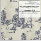 Papier peint Alien toile de Jouy Bleu - ALIEN TOILE BLUE++ Papier peint Alien toile de Jouy Bleu - ALIEN TOILE BLUE++