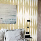 Papier peint à chevrons scandinave effet tissu - CHEVRON GIALLO++