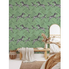 Papier peint de zèbre volant vert - ZEBRA FRECCE VERDE++