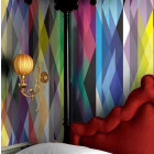 Papier peint géométrique coloré - PRISMI++