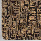 Papier peint gratte-ciels de New York brun - NEW YORK MARRONE++