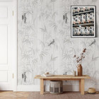 Papier peint japonais avec forêt de bambous - BAMBOO BW++