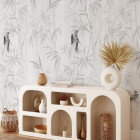 Papier peint japonais avec forêt de bambous - BAMBOO BW++