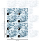 Papier peint Nuages vintage bleu - NUVOLE AZZURRE++