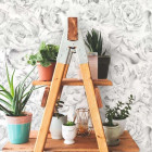 Papier peint pivoine noire et blanche - PEONIE++
