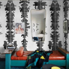 Papier peint tâches d'encres noires et blanches - INK BLOT BLACK++