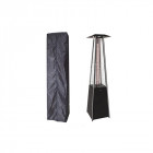 Parasol chauffant gaz flamme 13kw tube verre pyramidal chauffage exterieur pour terrasse + kit gaz complet + housse