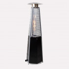 Parasol chauffant gaz flamme pyramide octogonal 12.5 kw chaleur instantanée connectique gaz et détendeur