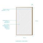 Pare baignoire pivotant 140x80 cm HINATA - Style Japandi géométrique Aurlane - FAC1065