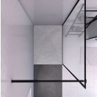 Paroi de douche 120x200 + receveur 120×80 cm - Cadre et barre noir mat - CONTOURING 120 Aurlane - PACF009