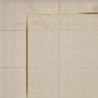 Paroi de douche 120x200cm - Verre feuilleté avec tissu doré - Encadrement Or Doré Brossé - COUTURE Aurlane - FAC1087