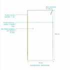 Paroi de douche 90x200cm - Verre anticalcaire - Encadrement Ultra-Fin - Finition Or Brossé - LEA Aurlane - FAC1122