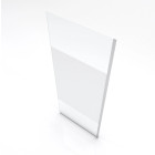 Paroi de douche à l’italienne - 80x200 cm verre transparent 8 mm - Bande dépolie Aurlane - FAC231