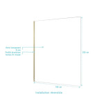 Paroi de douche à l’italienne 160x200 cm verre trempé 8 mm - Or Doré Brossé - FREEDOM 2 GOLD Aurlane - FAC1056