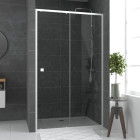 Paroi porte de douche coulissante blanc 120x185cm extensible - WHITY Slide 120 Aurlane - FAC494