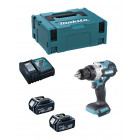 Perceuse à percussion makita dhp486rtj (2 x 5,0 ah dc18rc makpac 2)