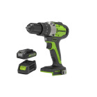 Perceuse visseuse à percussion greenworks 24v brushless - 1 batterie 2.0 ah - 1 chargeur - gd24dd60