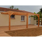 Pergolas adossee, 750cmx500cm, bois douglas francais, carport-auvent, abri terrasse, cpbf-pergomur750x500