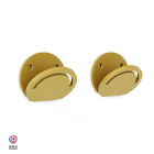 Lot de 2 patères DECO-GEM en acier Perle, 1 crochet par patère, L.5.6 x P.4.24 x H.5.3 cm