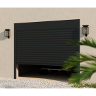 Porte de garage gris anthracite à enroulement lames de 75mm - pose sous linteau intérieur - Dimension au choix