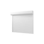 Porte de garage gris clair à enroulement lames de 75mm - pose sous linteau intérieur - Dimension au choix