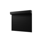 Porte de garage noir à enroulement lames de 75mm - pose sous linteau intérieur - Dimension au choix
