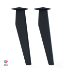 Lot de 2 pieds profilés DECO-GEM pour table basse en acier à visser Opale, H.39 cm