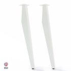 Lot de 2 pieds profilés DECO-GEM pour table basse en acier à visser Opale, H.71 cm