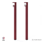 Lot de 2 pieds cylindriques DECO-GEM pour table basse en acier à vis-étau Topaze, H.75 cm