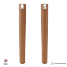 Lot de 2 pieds d'angle DECO-GEM pour table haute en acier Saphir, H.90 cm