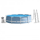 Piscine hors-sol 457 x 84 cm intex kit complet filtre à cartouche echelle bache et tapis de sol