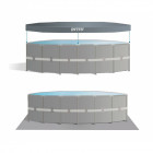 Piscine hors-sol 732 x 132 cm intex kit complet filtre à cartouche echelle bache et tapis de sol