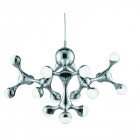 Plafonnier 15 lampes d.n.a en chrome et polycarbonate