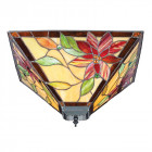 Plafonnier 2 ampoules lelani, verre et métal