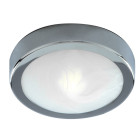 Plafonnier 25cm chrome verre marbré