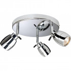 Plafonnier 3 ampoules marine, chrome