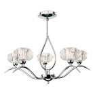Plafonnier 5 ampoules lisbon, chrome et verre